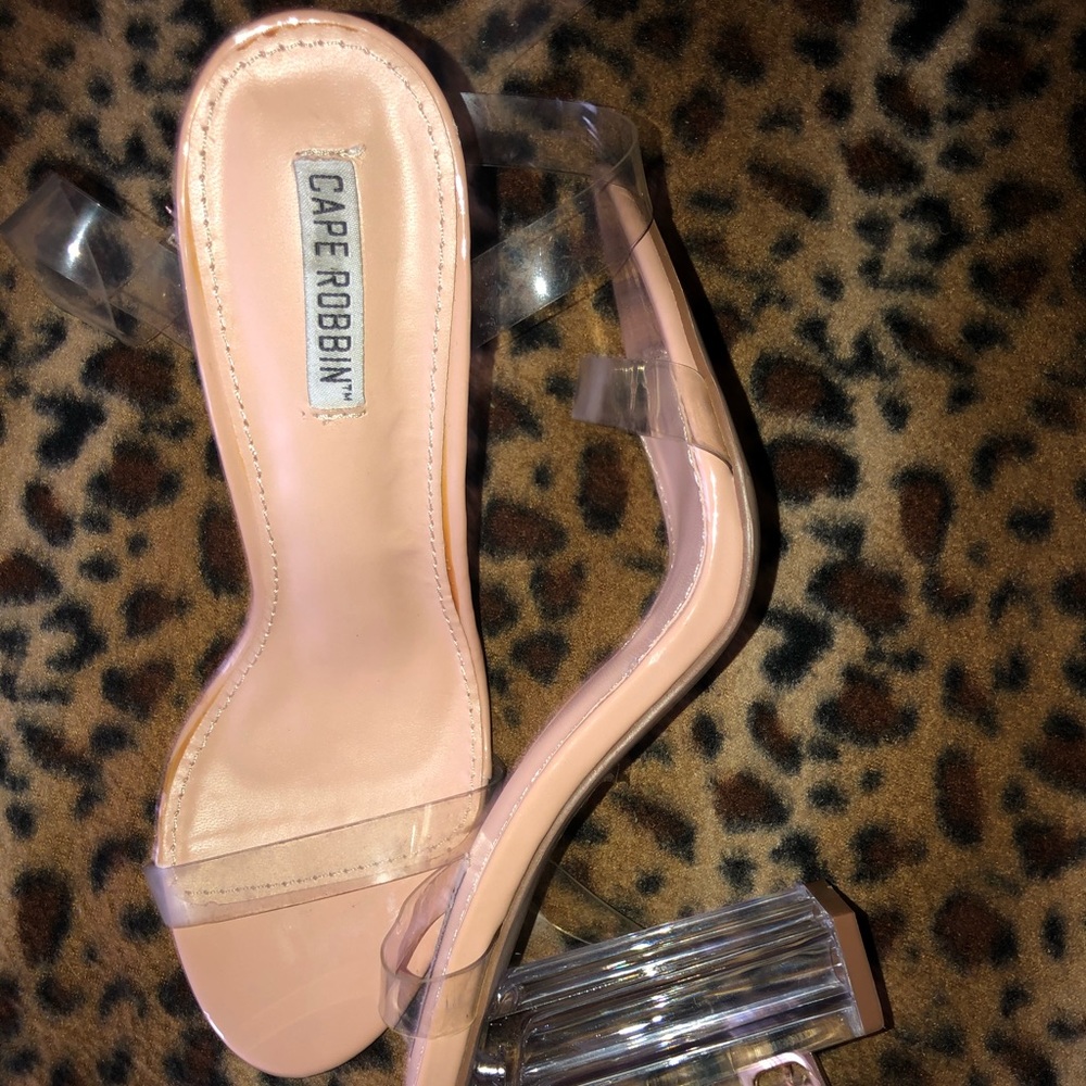 Clear One Strap Heel !